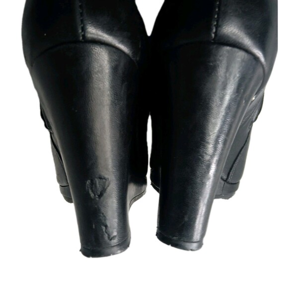 Prada Black Leather Wedge Boots Women's Size 36 | US 6 - Picture 9 of 15